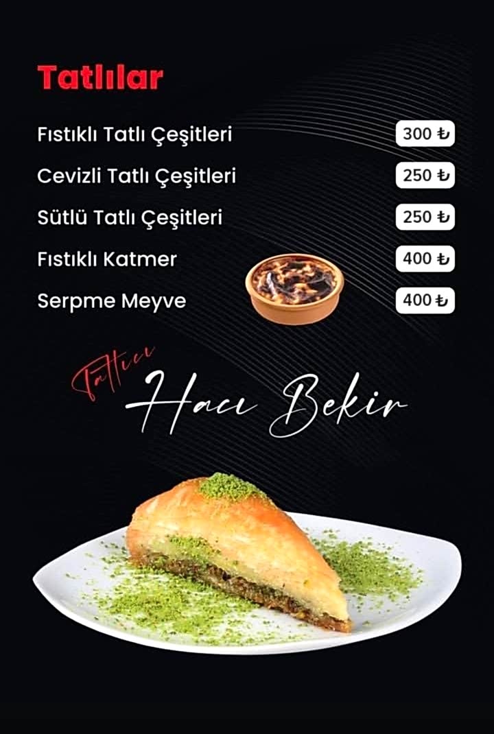 Tatlı Menüleri